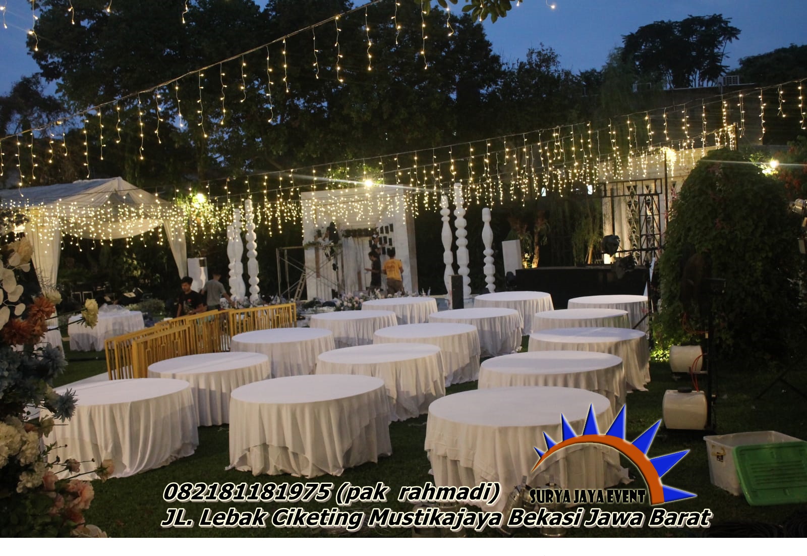 SEWA MEJA BULAT MEWAH JAKARTA SELATAN