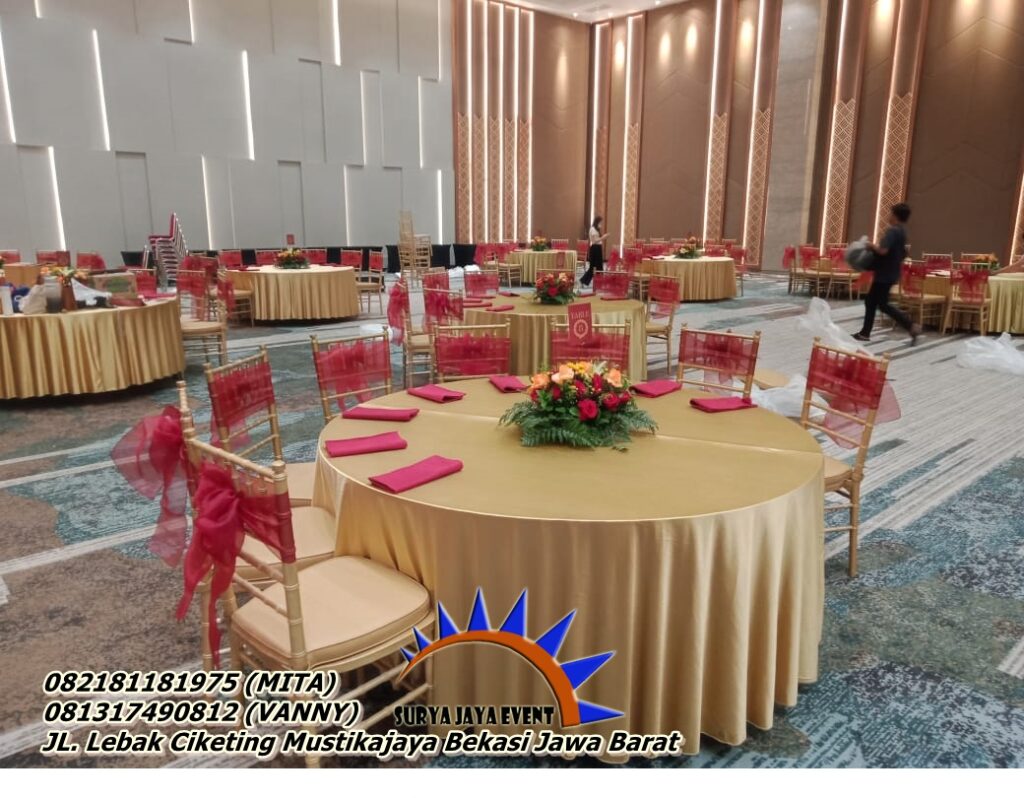 RENTAL KURSI TIFFANY KAYU GOLD SUKMAJAYA DEPOK 