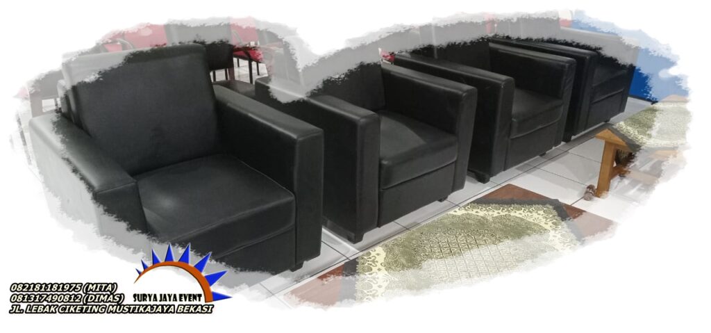 DISEWAKAN SOFA KOTAK HITAM SIAP KIRIM AREA BEJI DEPOK 