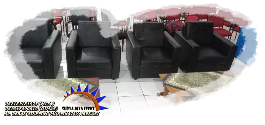DISEWAKAN SOFA KOTAK HITAM SIAP KIRIM AREA BEJI DEPOK 