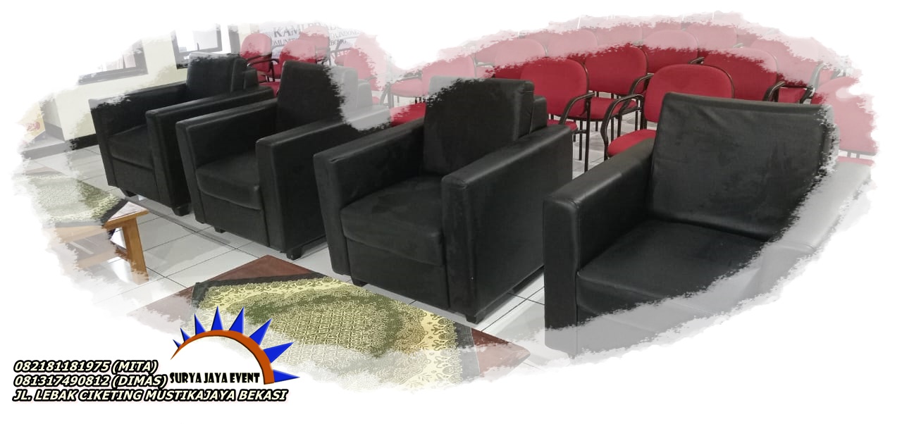 DISEWAKAN SOFA KOTAK HITAM SIAP KIRIM AREA BEJI DEPOK