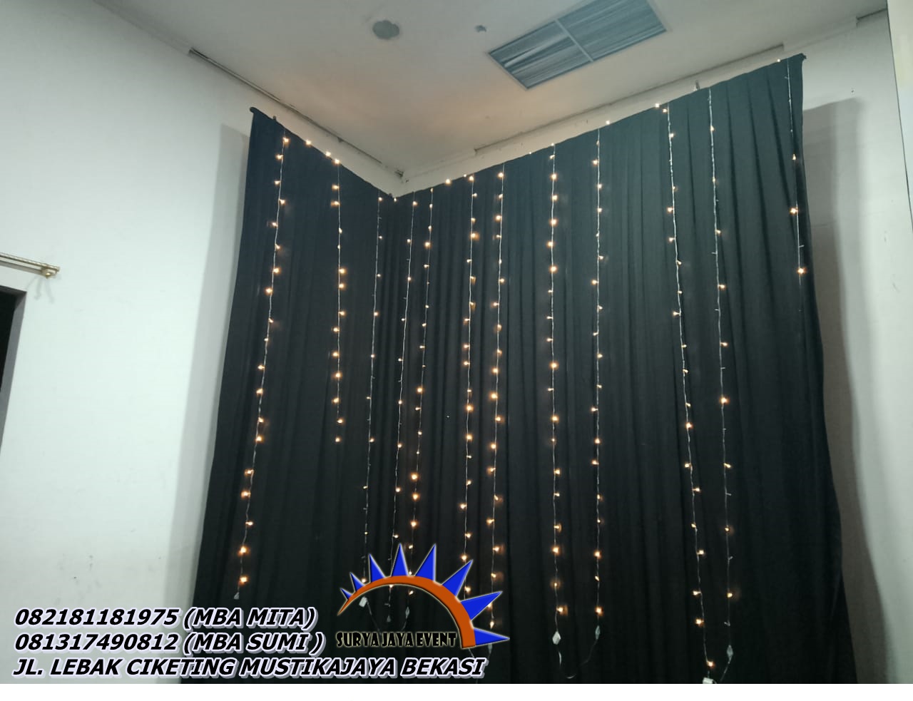 Sewa Kain Tirai Hitam Tinggi 5 Meter Jakarta