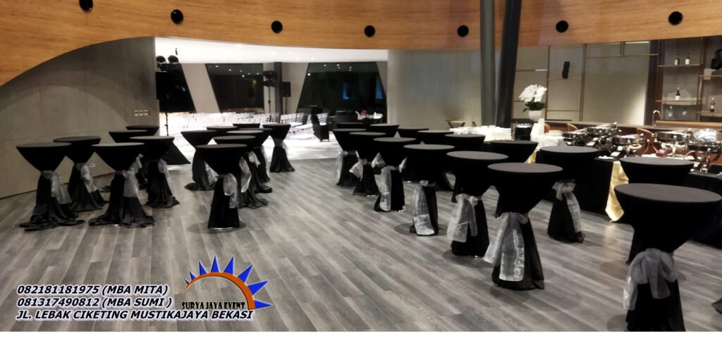 Sewa Barstool Meja Kursi event BYD Harmoni Auto Soedirman Jakarta