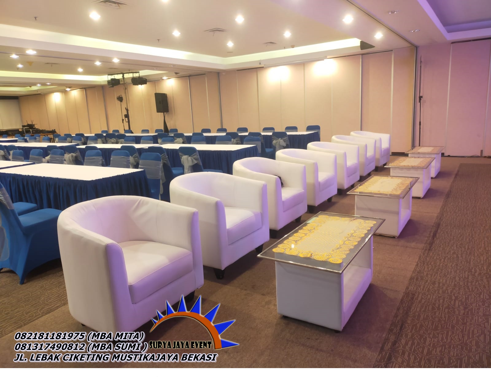 Sewa Sofa Type Minimalis Hitam Dan Meja IBM Jakarta