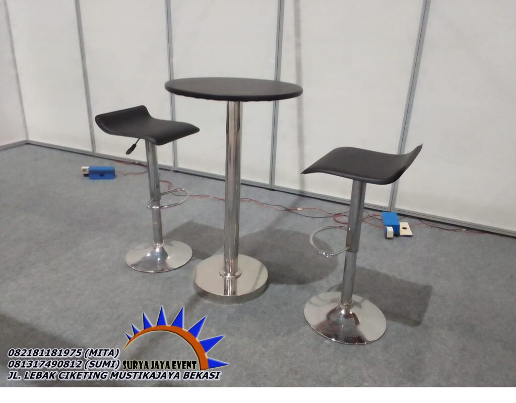 Sewa Meja Dan Kursi Bar Hitam Kemayoran Jakarta