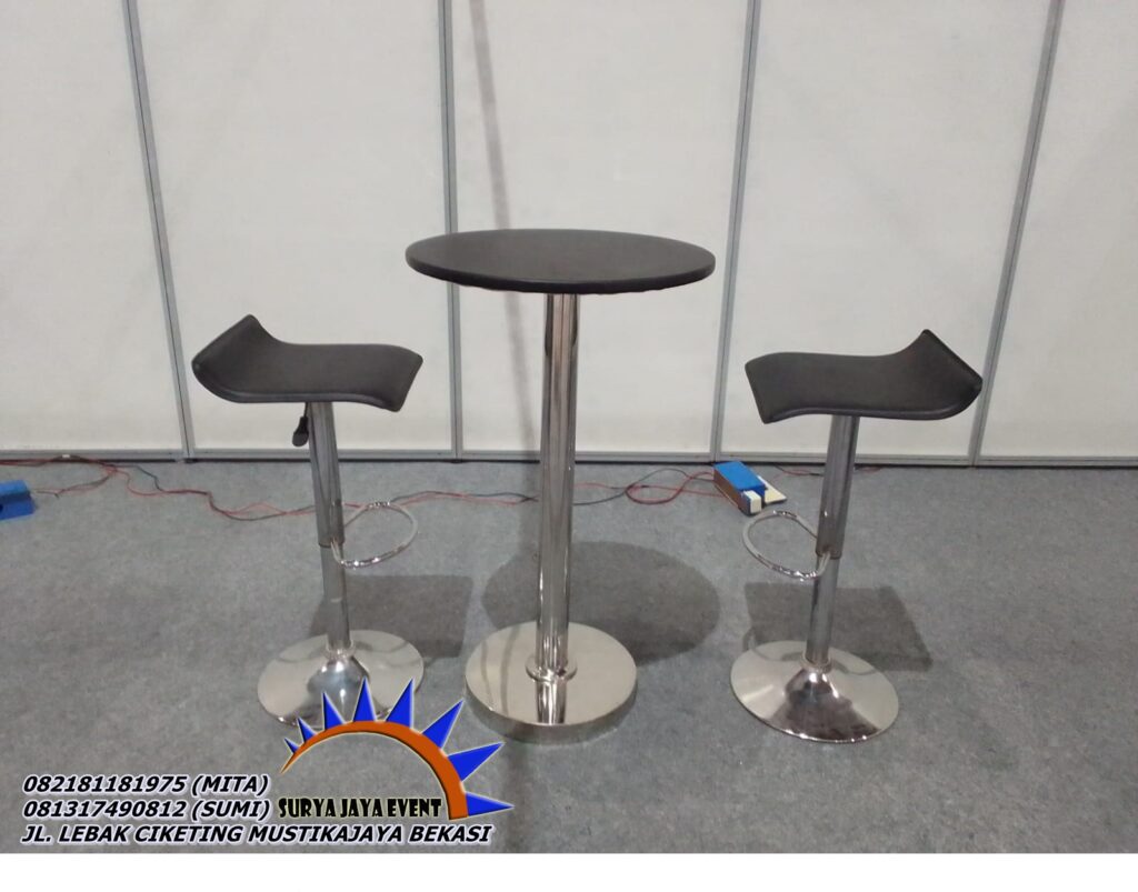 Sewa Meja Dan Kursi Bar Hitam Kemayoran Jakarta