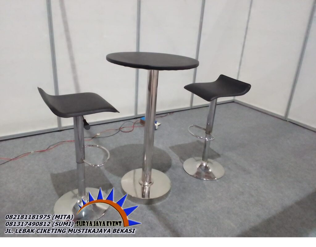 Sewa Meja Dan Kursi Bar Hitam Kemayoran Jakarta