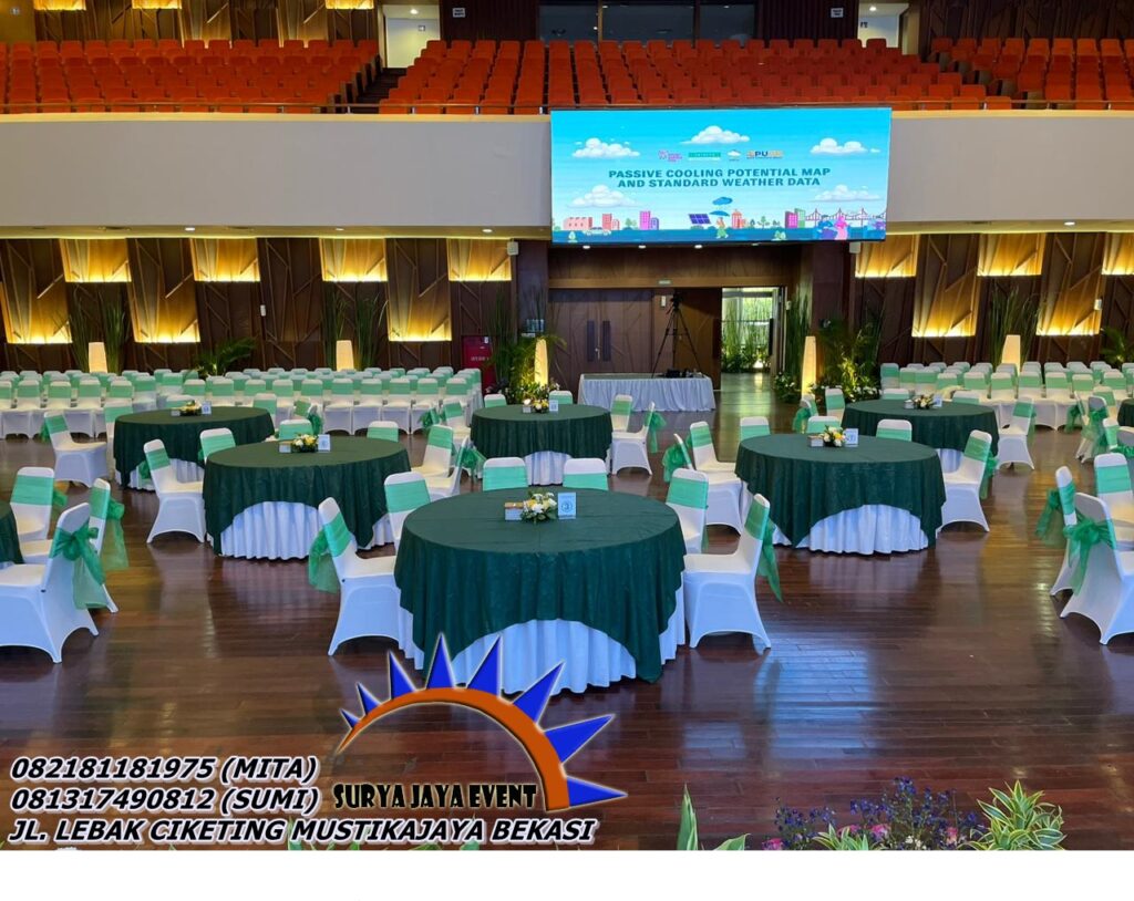 Sewa Round Table Skirting Putih Area Jakarta