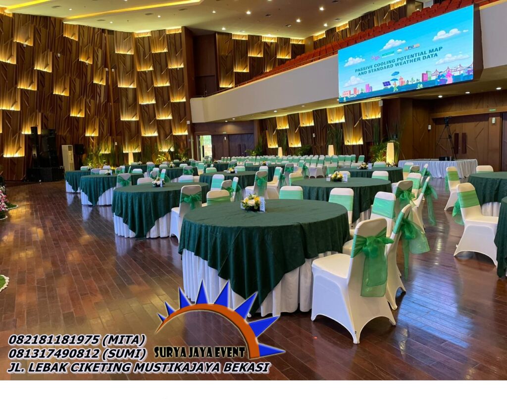 Sewa Round Table Skirting Putih Area Jakarta