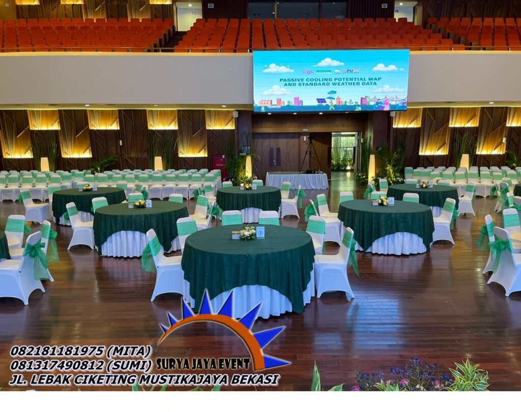 Sewa Round Table Skirting Putih Area Jakarta