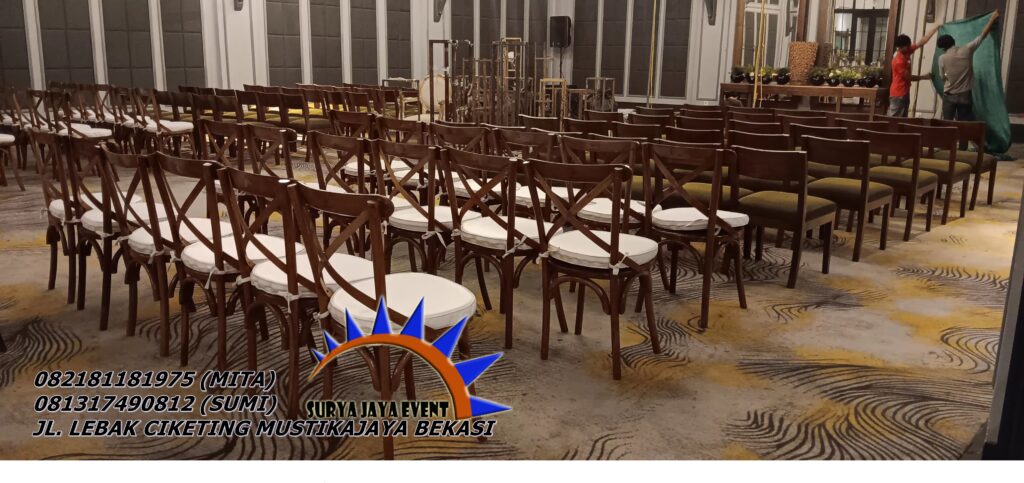 Melayani Sewa Kursi Cross Back Dan Meja Kotak Area Jakarta