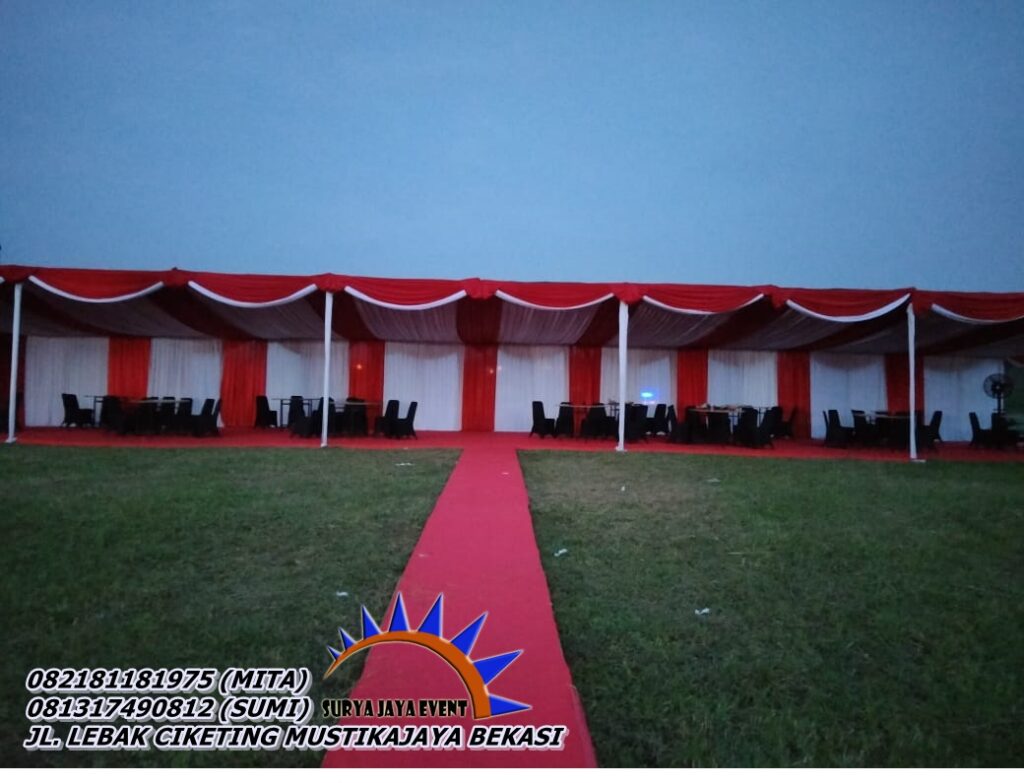 Sewa Tenda Dekorasi Kain Rempel Atau Serut di Jakarta