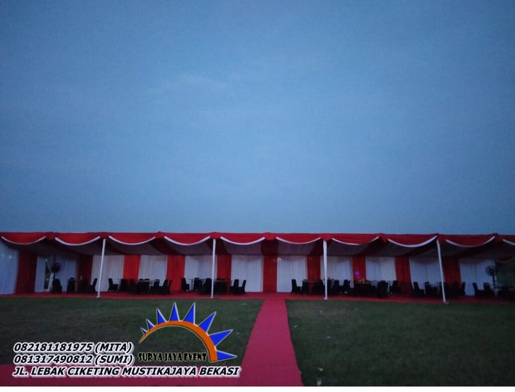Sewa Tenda Dekorasi Kain Rempel Atau Serut di Jakarta
