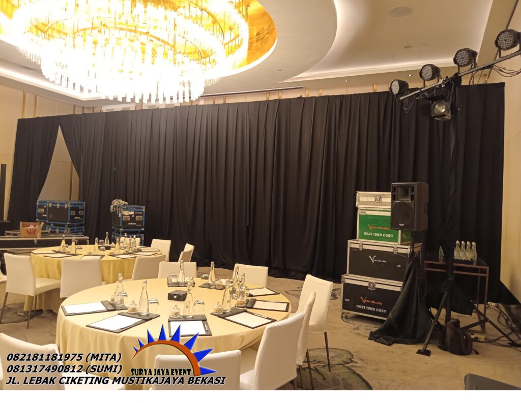 Jasa Sewa Kain Tirai Hitam Bahan Lotto Tebal Area Bogor