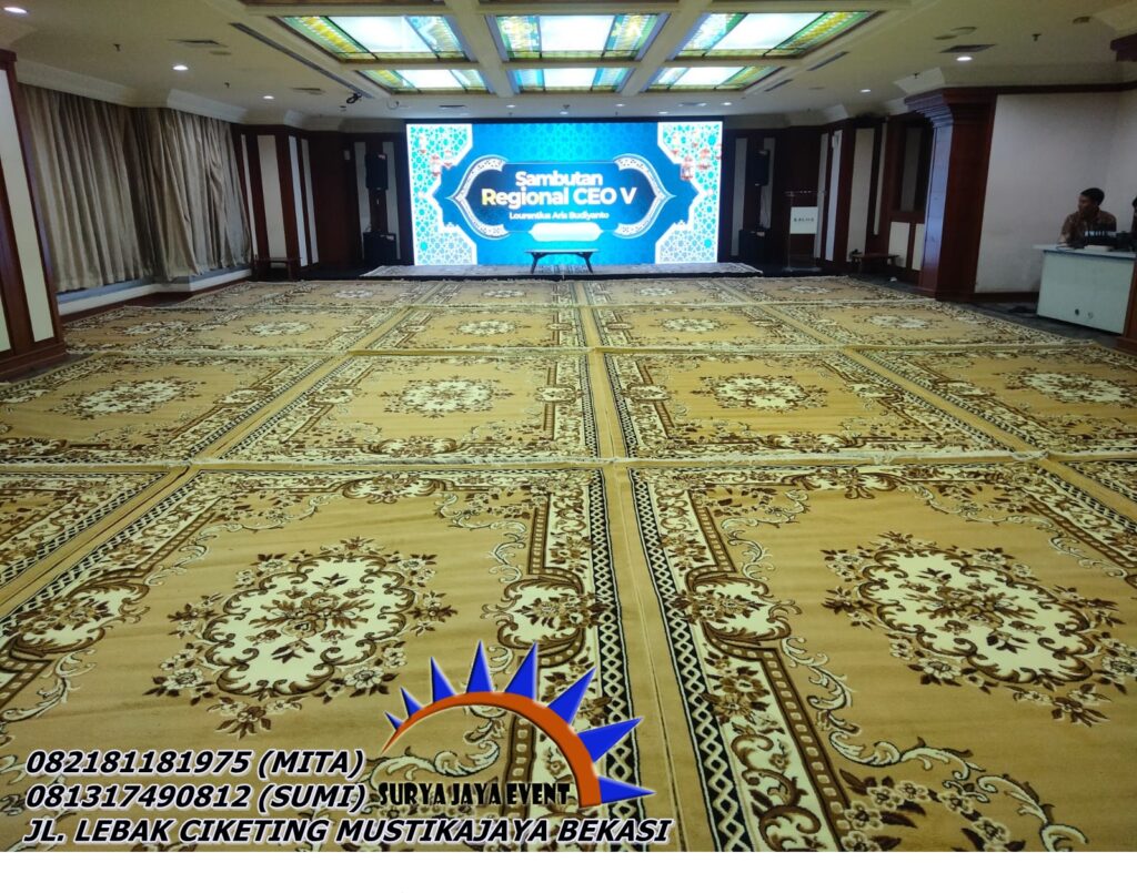 Jasa Sewa Karpet Permadani Cokelat, Merah Dan Hijau di Jakarta