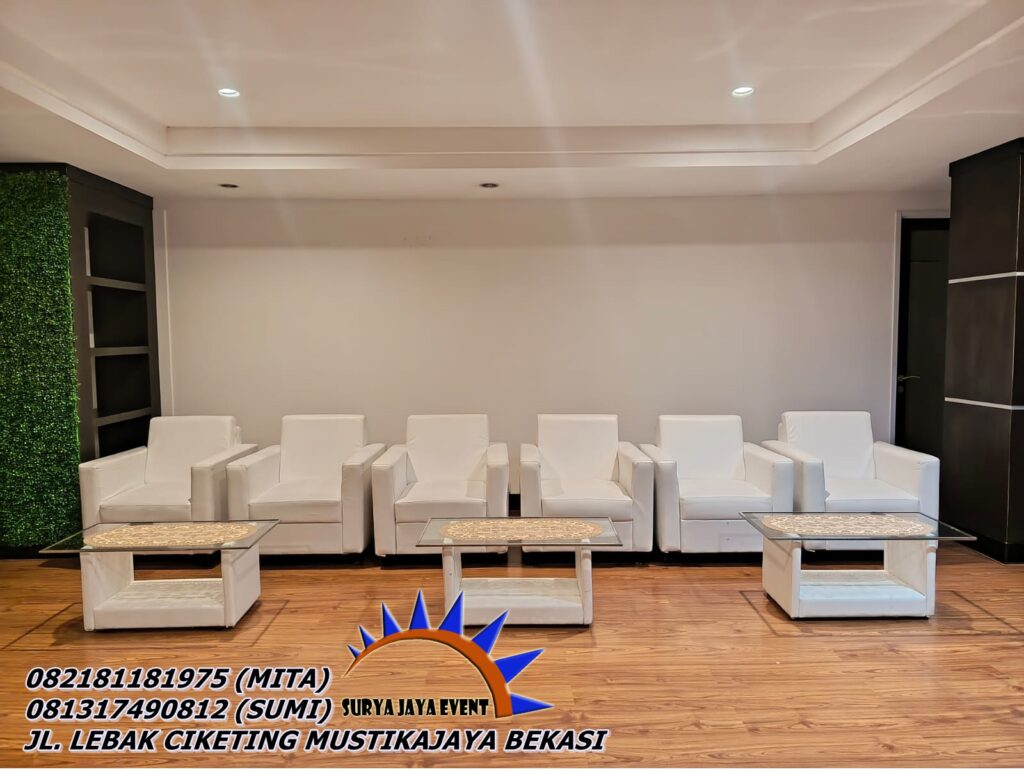 Rental Sofa Putih Type Kotak Minimalis di Jakarta