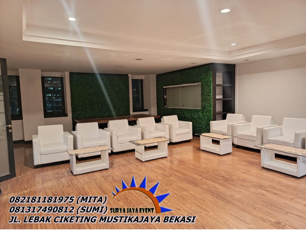 Rental Sofa Putih Type Kotak Minimalis di Jakarta