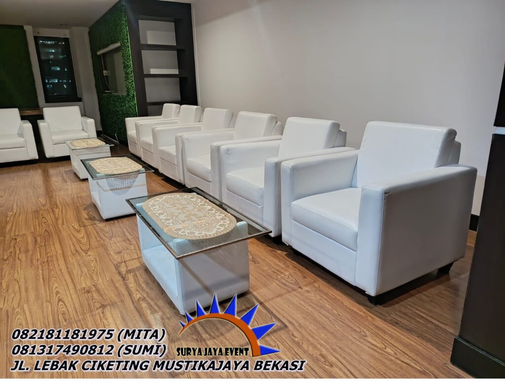 Rental Sofa Putih Type Kotak Minimalis di Jakarta