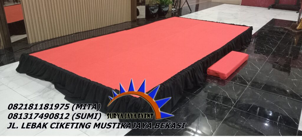 Sewa Panggung Karpet Merah Poni Hitam Area Jakarta