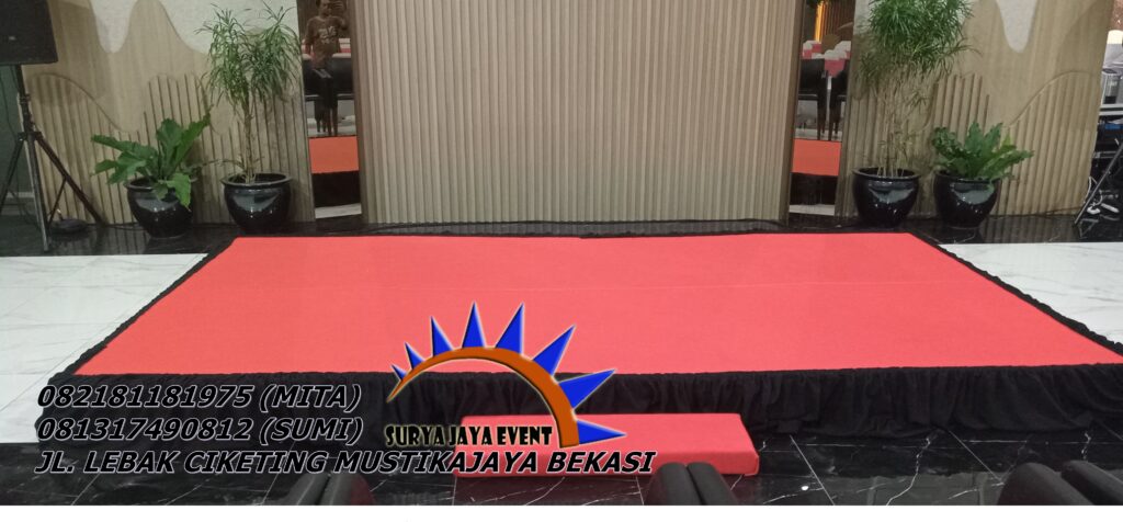 Sewa Panggung Karpet Merah Poni Hitam Area Jakarta