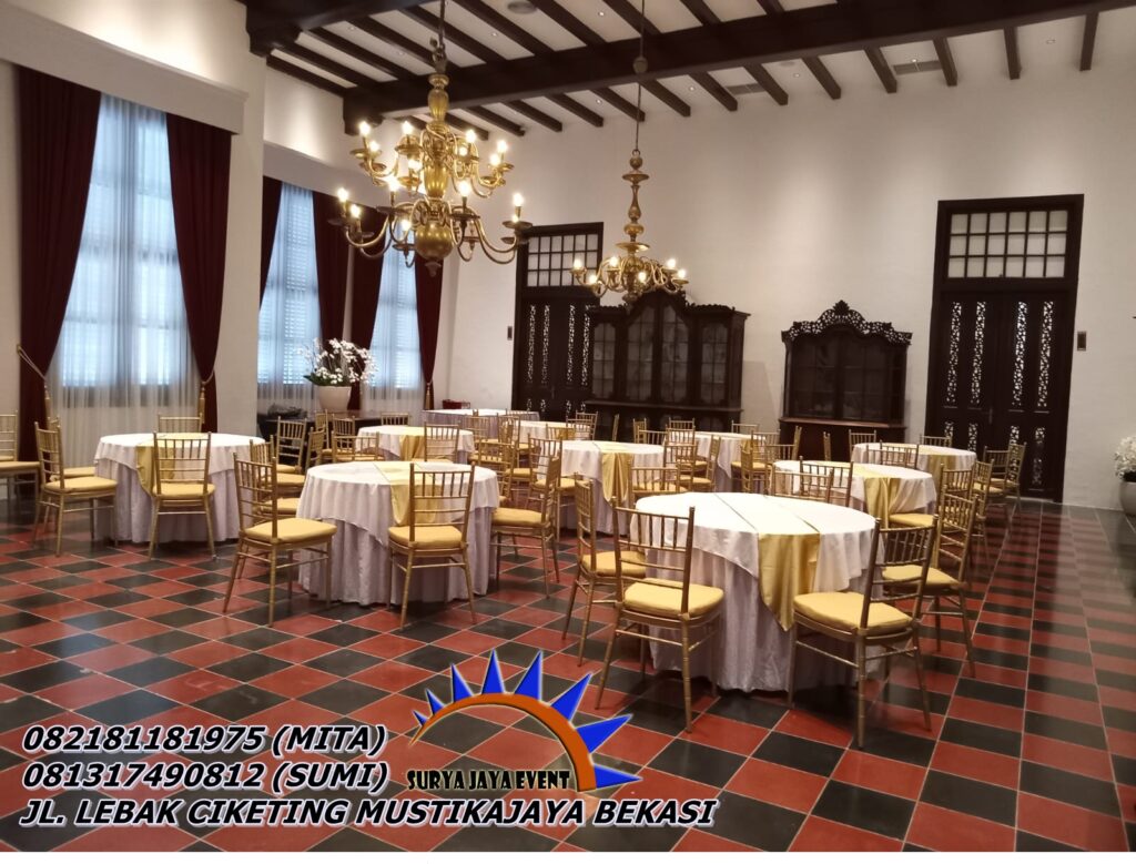 Pusat Sewa Kursi Kayu Vip type Tiffany Gold,Putih, Hitam di Jakarta