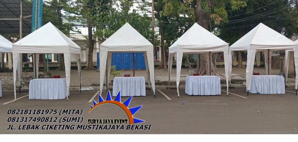 Sewa Tenda Kecil 2x2m Type Bazar Atap Putih Jakarta