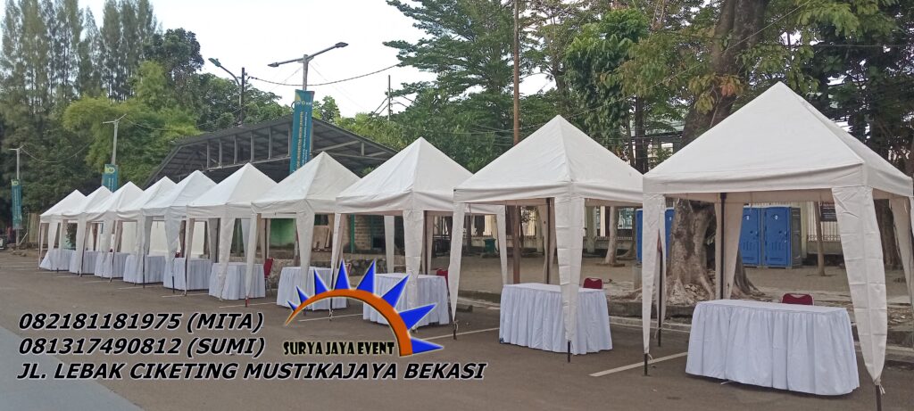 Sewa Tenda Kecil 2x2m Type Bazar Atap Putih Jakarta