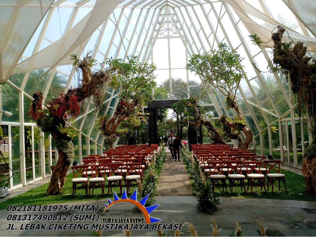 Rental Kursi Cross Back kayu Event Amarylis Bogor