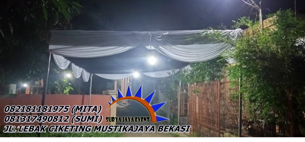 Sewa Tenda Dekor Serut Biru Putih Jakarta