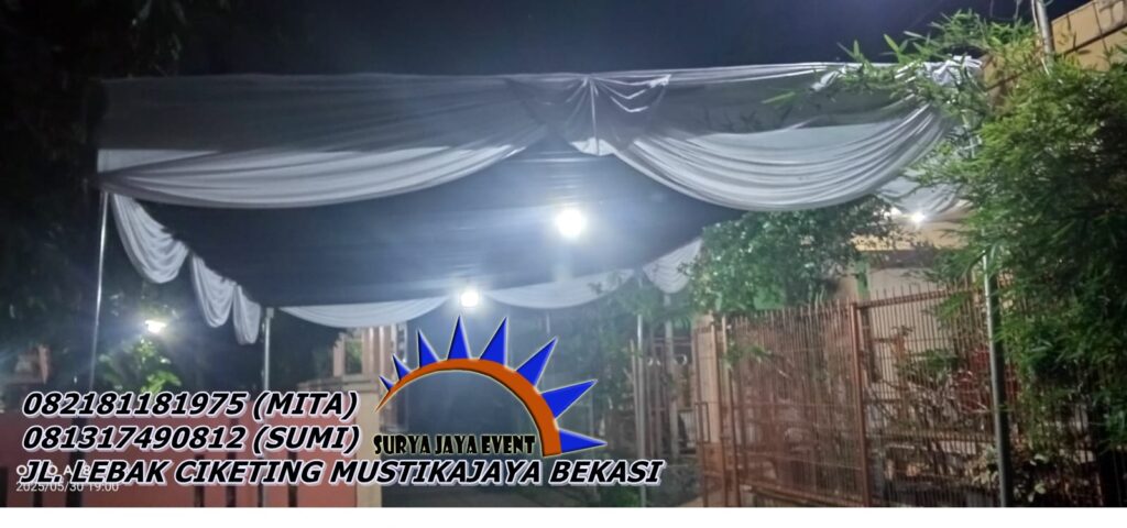 Sewa Tenda Dekor Serut Biru Putih Jakarta