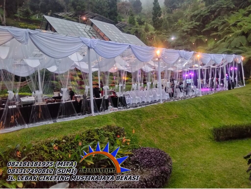 Sewa Tenda Transparan Dekorasi Kain Juntai di Jakarta