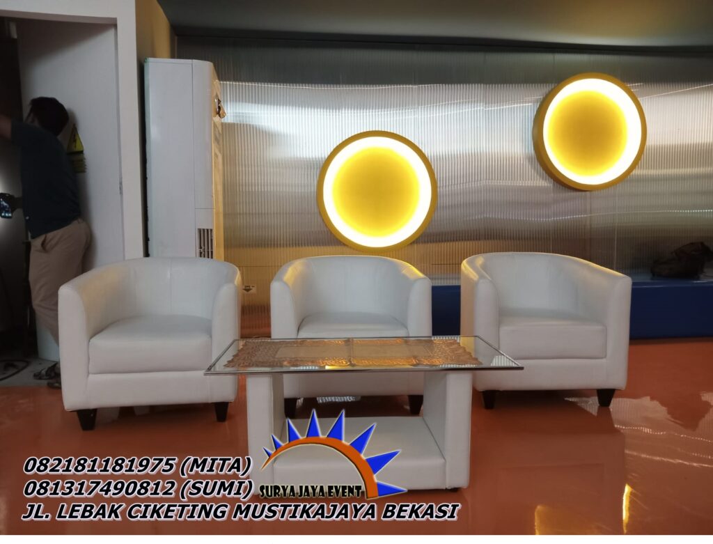Rental Sofa Oval Dan Meja VIP Kaca Jakarta