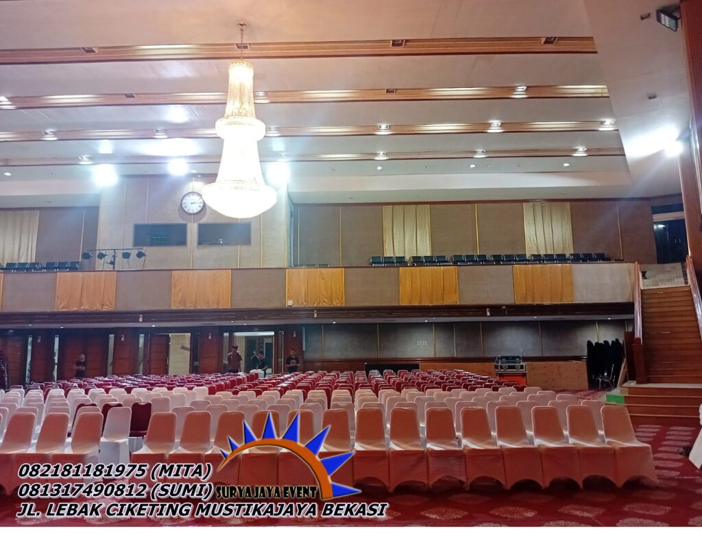 Sewa kursi Cover Ketat Putih Event Kementrian Pertanian Jakarta
