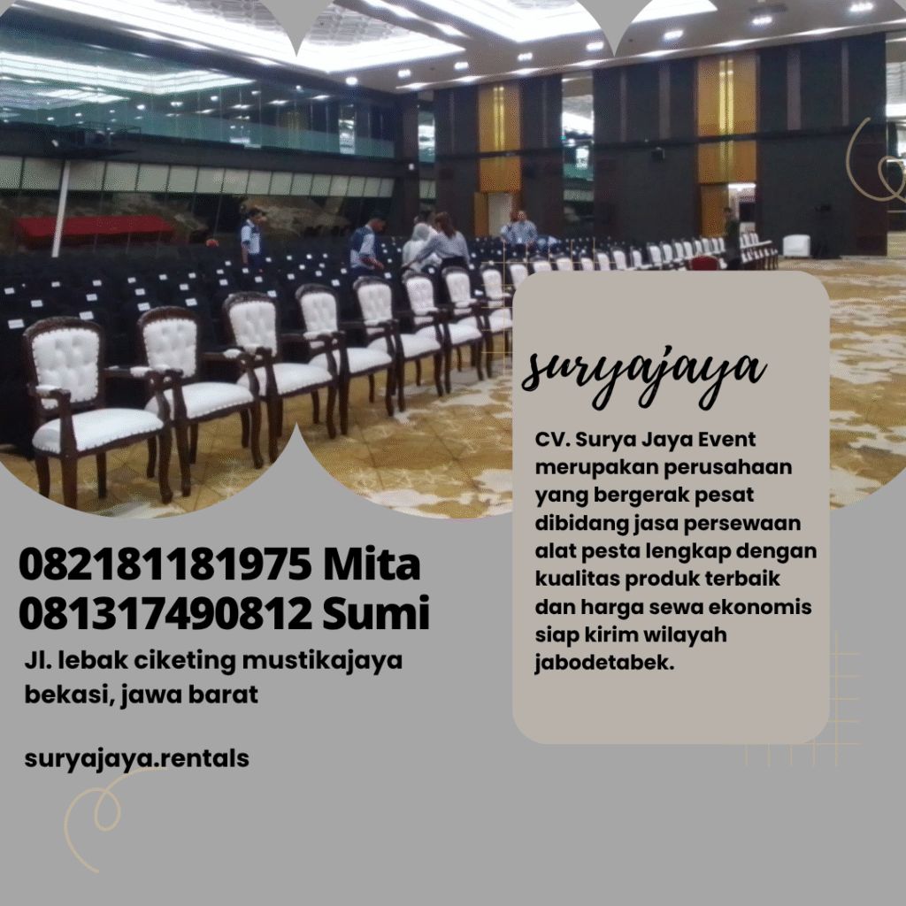 HARGA SEWA KURSI ARM CHAIR VIP AREA BEKASI