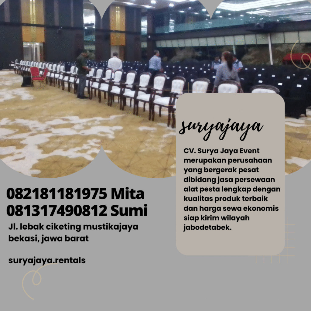 HARGA SEWA KURSI ARM CHAIR VIP AREA BEKASI