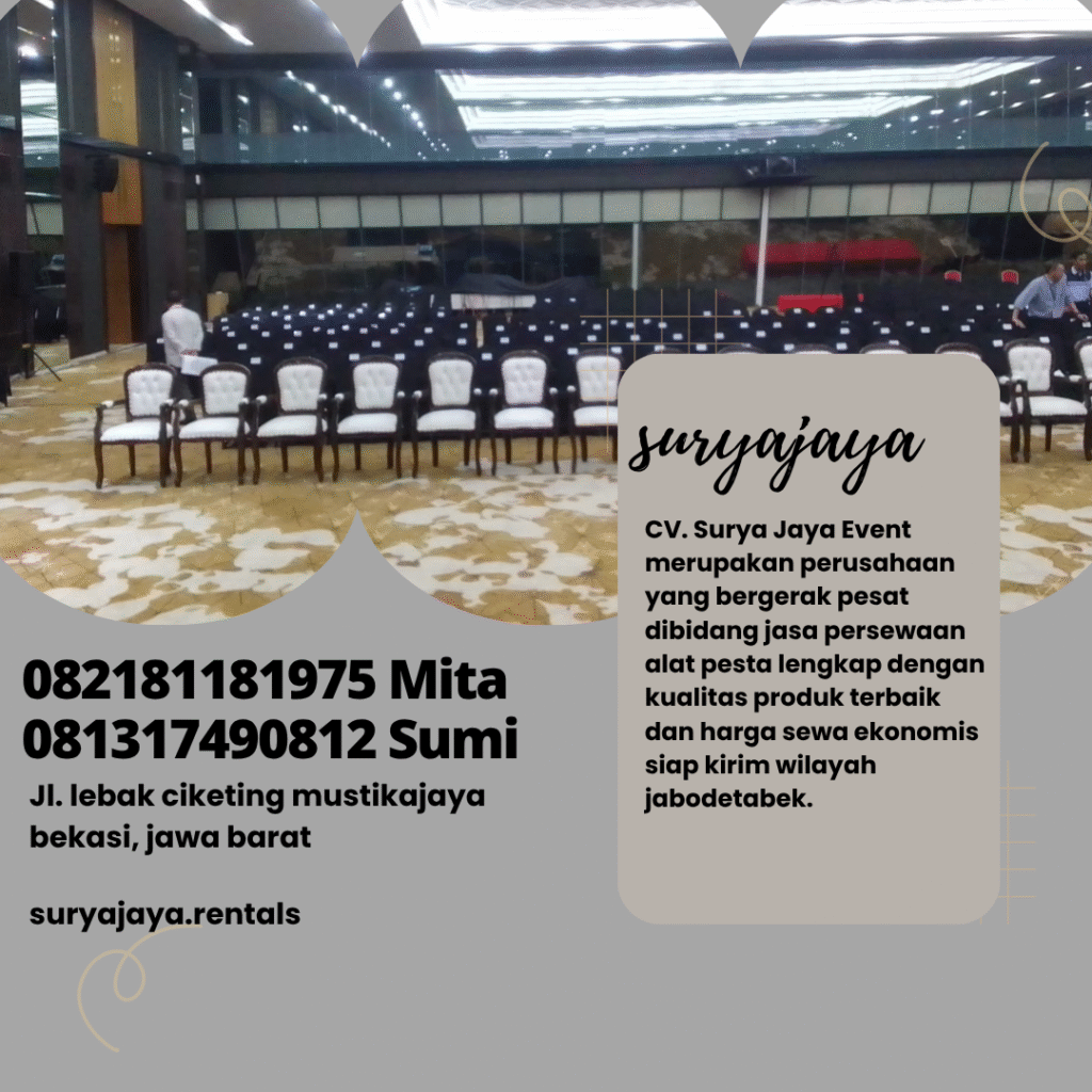 HARGA SEWA KURSI ARM CHAIR VIP AREA BEKASI