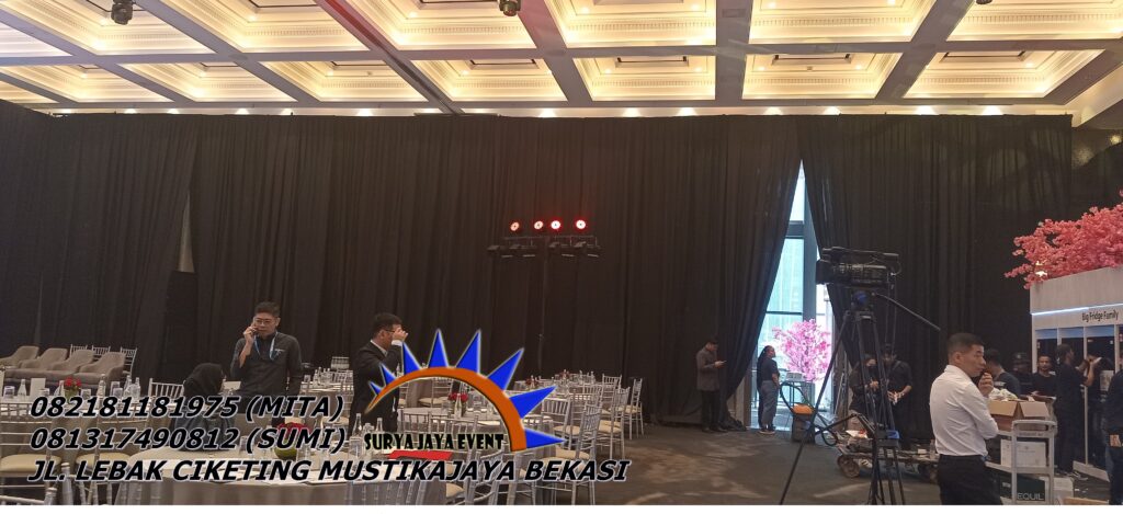 Jasa Sewa Tirai Hitam Lotto Tebal Jakarta
