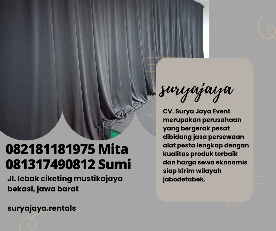 Pusat Sewa Tirai Hitam Dan Misty Fan Blower Uap Air Bogor