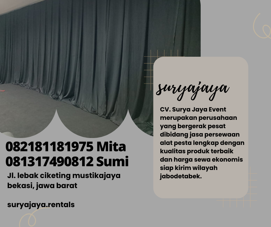 Pusat Sewa Tirai Hitam Dan Misty Fan Blower Uap Air Bogor