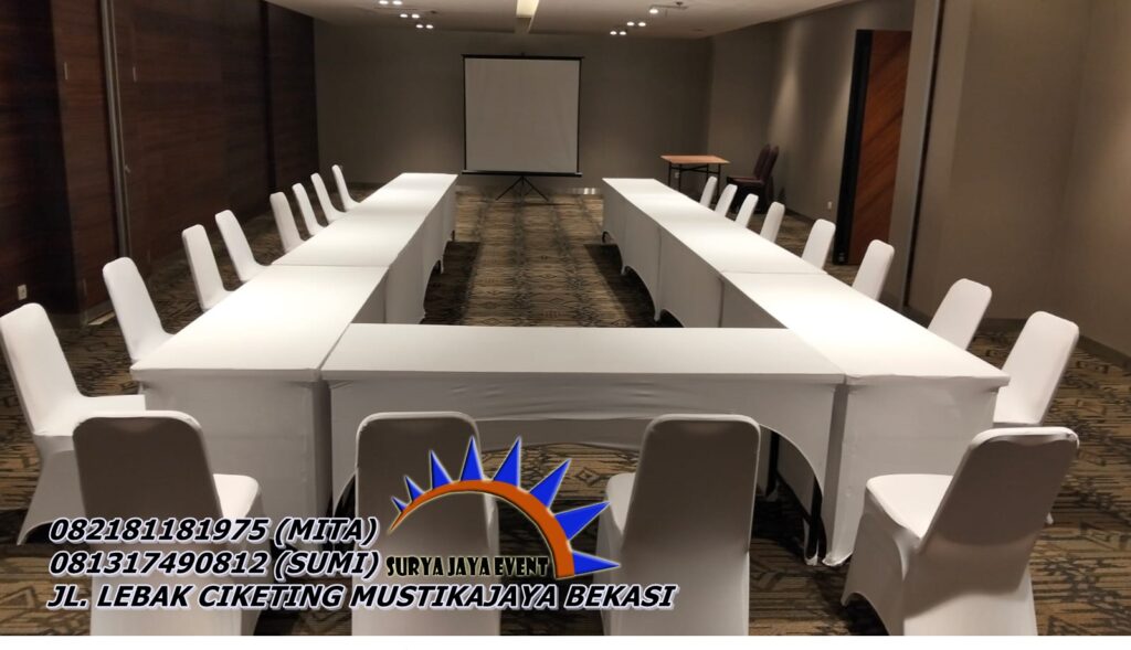 Rental Meja Kotak HPL Event Broadway Alam Sutra Jakarta