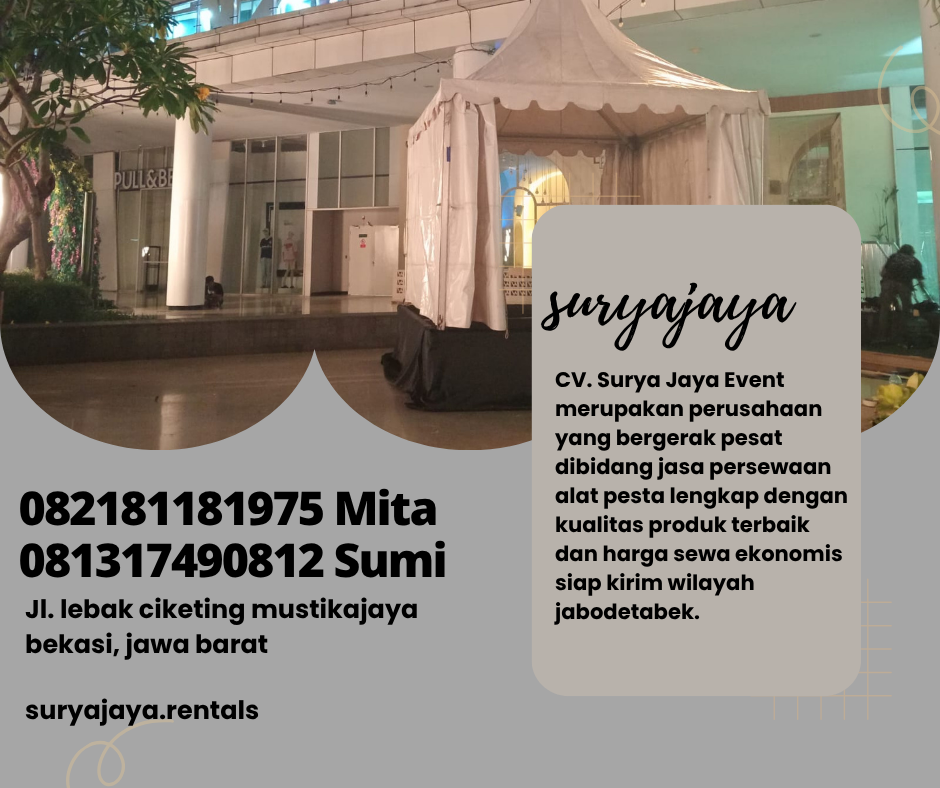 Rental Tenda Bazar Dan Kerucut Dinding Dan Atap Putih Jakarta