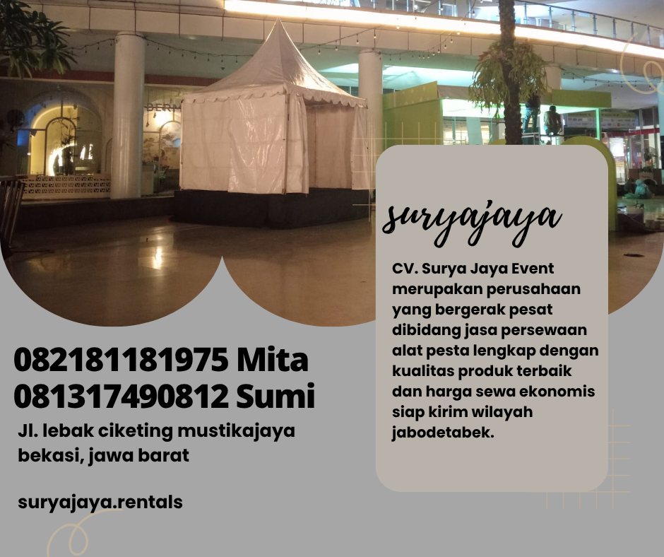Rental Tenda Bazar Dan Kerucut Dinding Dan Atap Putih Jakarta