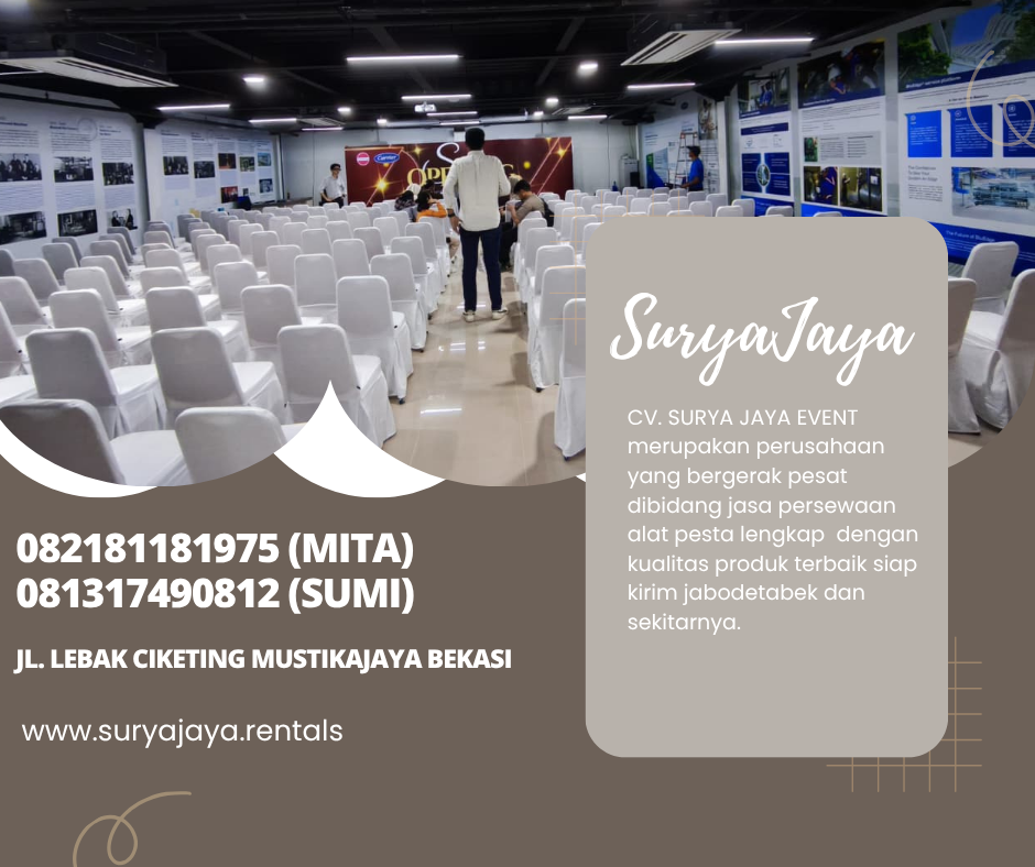 Rental Kursi Futura Cover Rumbai Putih Agra JIEXPO Jakarta