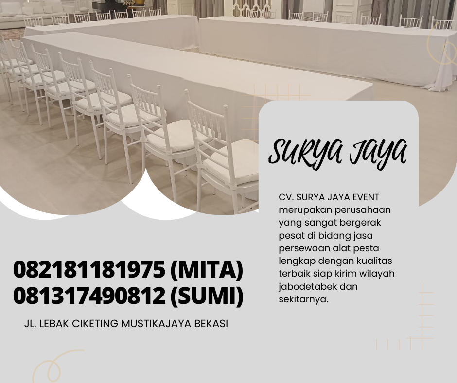 Jasa Sewa Tiffany Kursi VIP Type Acrylic Jakarta