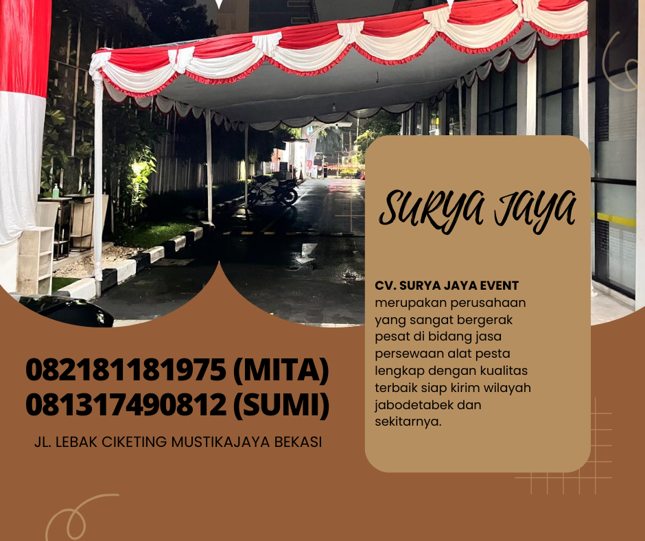 Rental Tenda Serut Merah Putih Srengseng Sawah Jaksel
