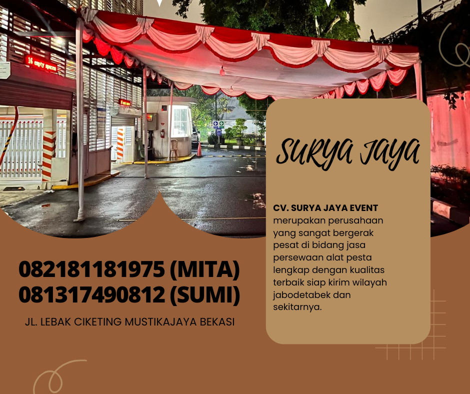 Rental Tenda Serut Merah Putih Srengseng Sawah Jaksel