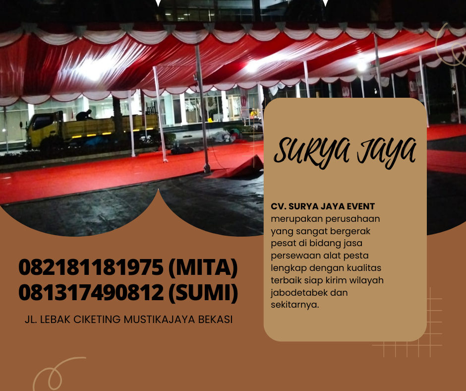 Rental Tenda Serut Merah Putih Srengseng Sawah Jaksel