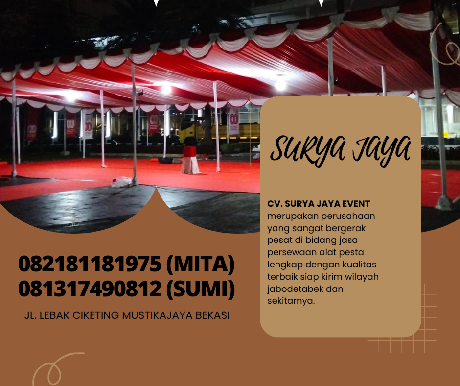 Rental Tenda Serut Merah Putih Srengseng Sawah Jaksel