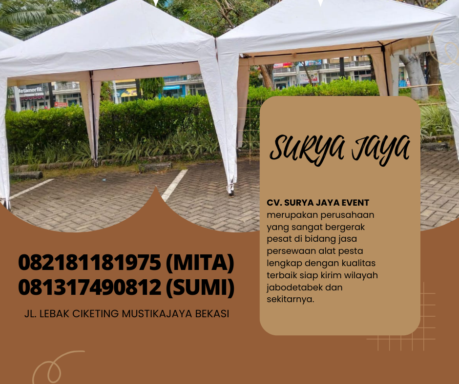 Jasa sewa Tenda Bazzar Putih Event Sumareccon Bekasi