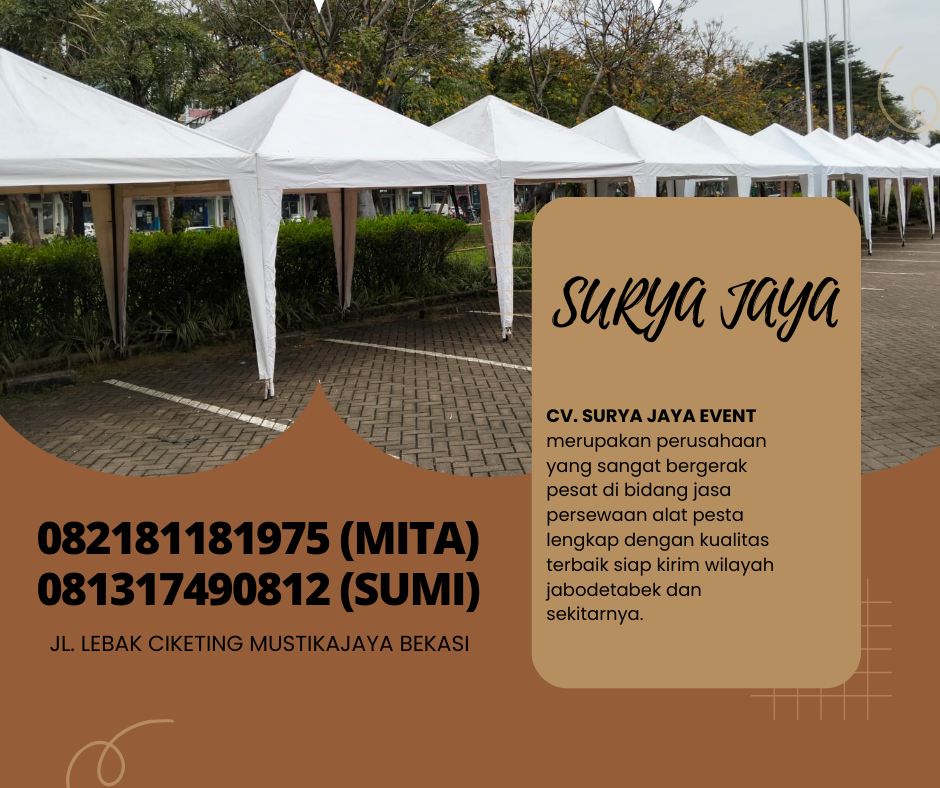 Jasa sewa Tenda Bazzar Putih Event Sumareccon Bekasi